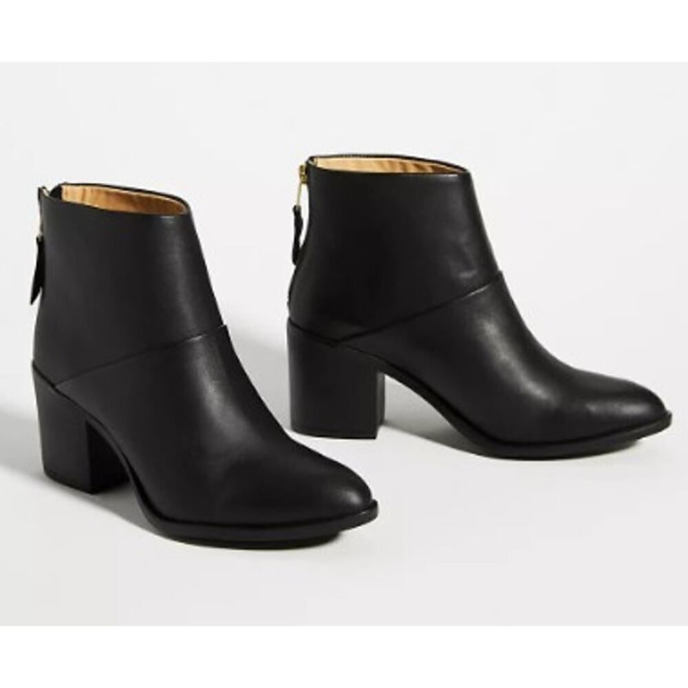 NWOT Anthropologie Nisolo Dari Heeled Boots in Black Women’s Sz. 6.5